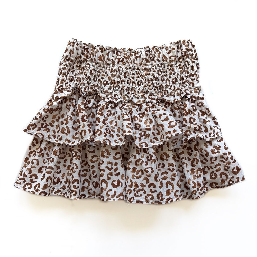 Cheetah Print Ruffle Skirt
